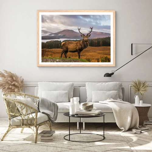 Poster in light oak frame - Majesty of Nature - 100x70 cm