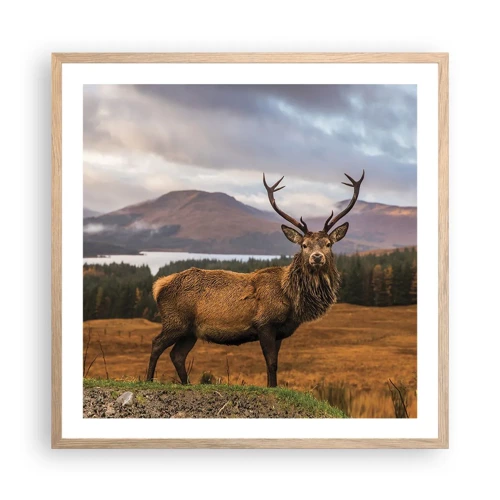 Poster in light oak frame - Majesty of Nature - 60x60 cm