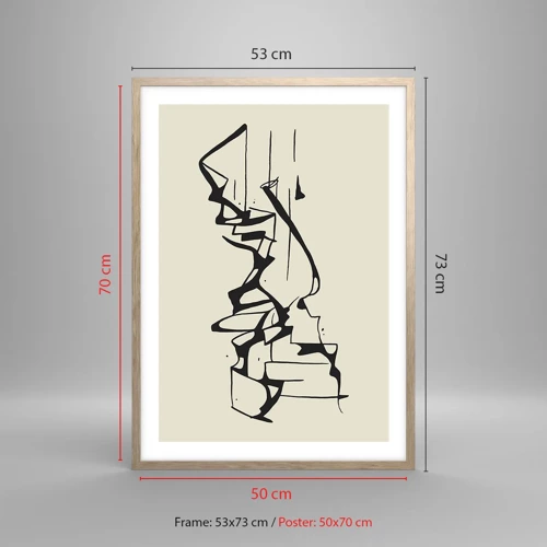 Poster in light oak frame - Maybe Landscape - 50x70 cm