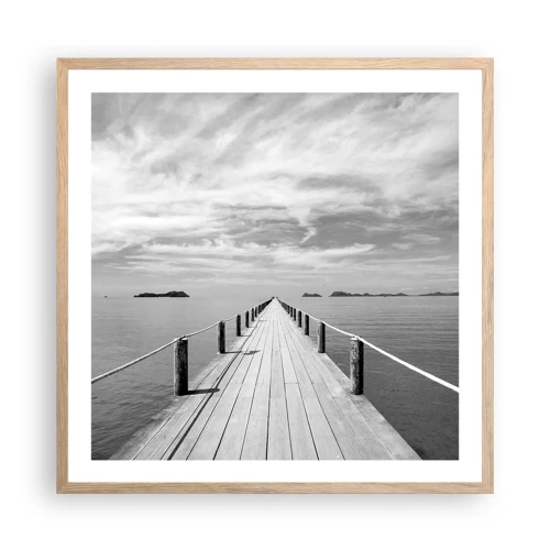 Poster in light oak frame - Maybe a Trip… - 60x60 cm