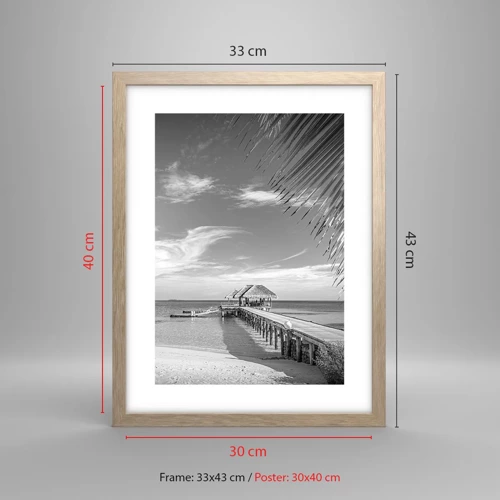 Poster in light oak frame - Memory or a Dream? - 30x40 cm