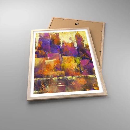 Poster in light oak frame - Metropolitan Composition - 50x70 cm