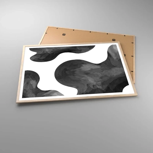 Poster in light oak frame - Milky Way - 100x70 cm