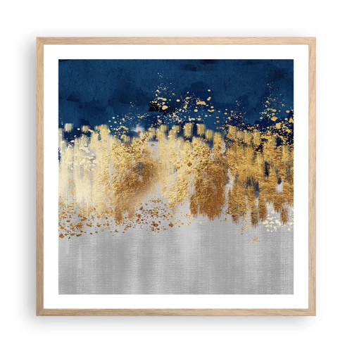 Poster in light oak frame - Modern Composition and Twinkle - 60x60 cm