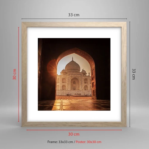 Poster in light oak frame - Monument of Unearthy Love - 30x30 cm