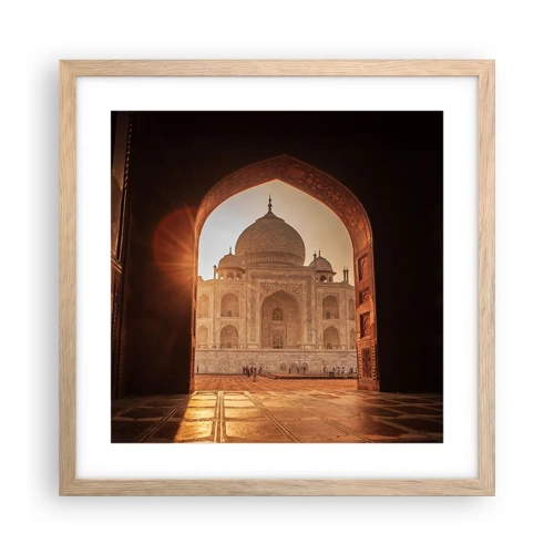 Poster in light oak frame - Monument of Unearthy Love - 40x40 cm