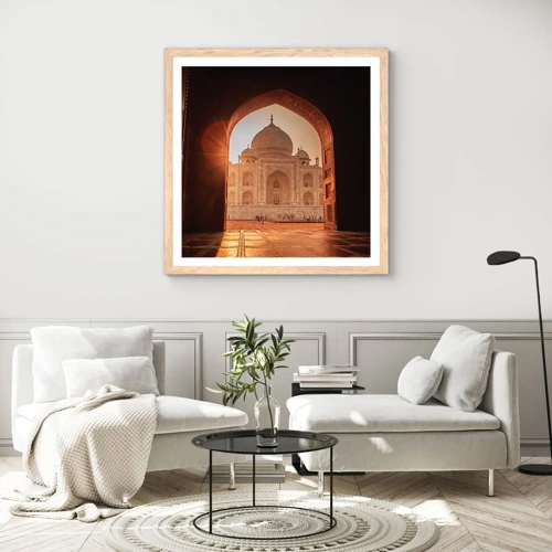 Poster in light oak frame - Monument of Unearthy Love - 40x40 cm