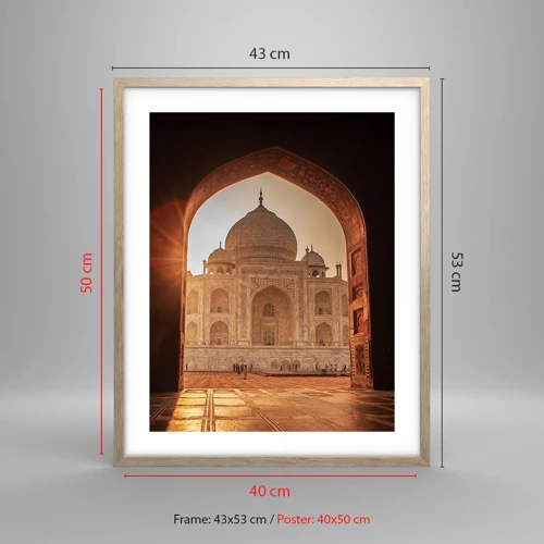 Poster in light oak frame - Monument of Unearthy Love - 40x50 cm