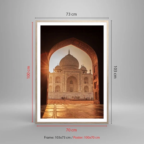 Poster in light oak frame - Monument of Unearthy Love - 70x100 cm