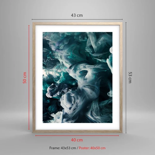 Poster in light oak frame - Movement of Colour - 40x50 cm