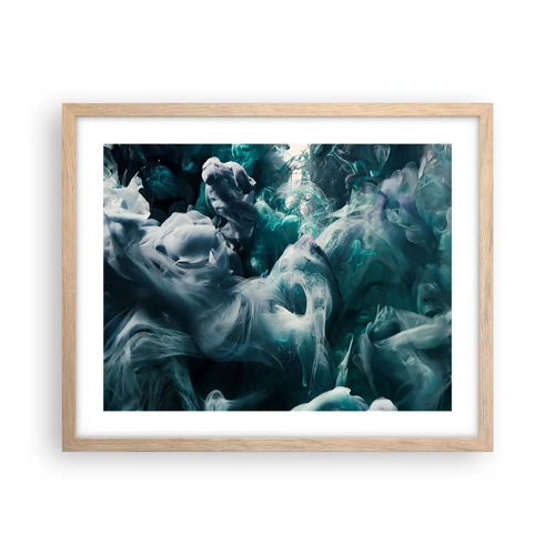 Poster in light oak frame - Movement of Colour - 50x40 cm