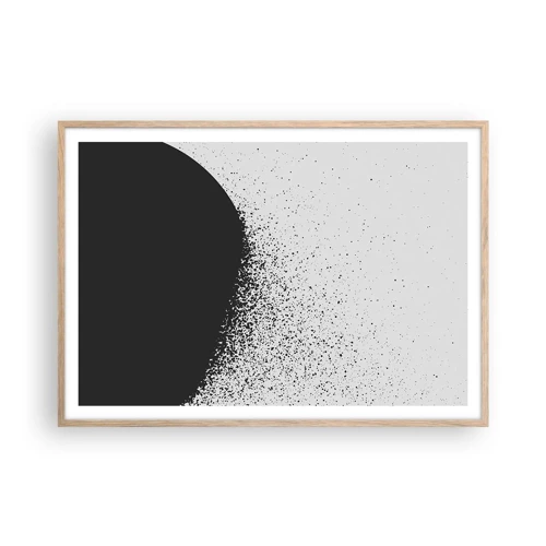 Poster in light oak frame - Movement of Particles - 100x70 cm