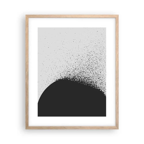 Poster in light oak frame - Movement of Particles - 40x50 cm