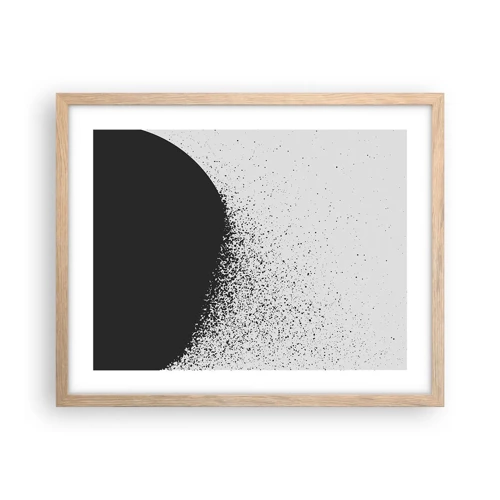 Poster in light oak frame - Movement of Particles - 50x40 cm