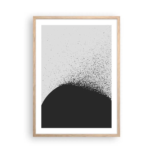 Poster in light oak frame - Movement of Particles - 50x70 cm