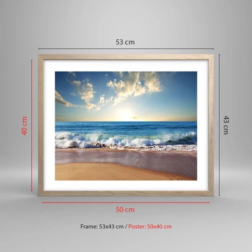 Poster in light oak frame - Moving Still - 50x40 cm