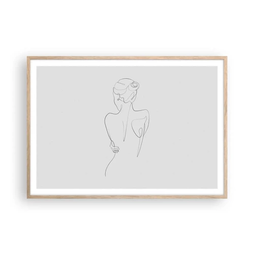 Poster in light oak frame - Music of the Body - 100x70 cm