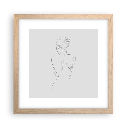 Poster in light oak frame - Music of the Body - 30x30 cm