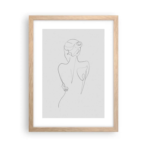 Poster in light oak frame - Music of the Body - 30x40 cm