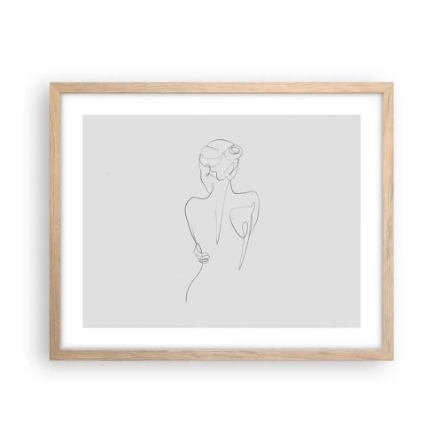 Poster in light oak frame - Music of the Body - 50x40 cm