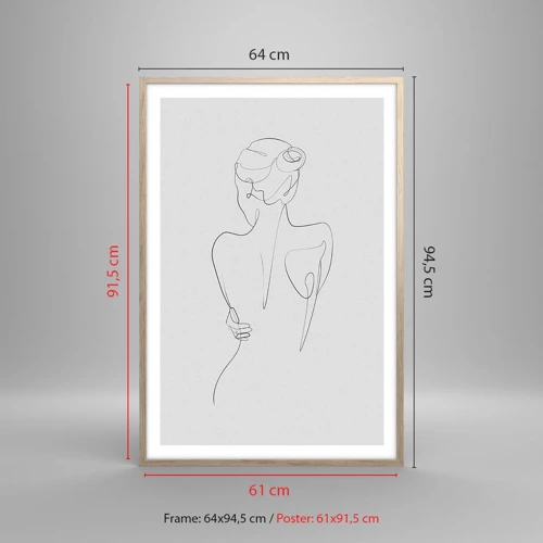 Poster in light oak frame - Music of the Body - 61x91 cm