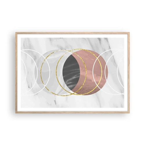 Poster in light oak frame - Music of the Spheres - 100x70 cm