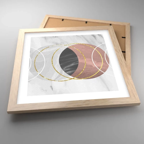 Poster in light oak frame - Music of the Spheres - 30x30 cm