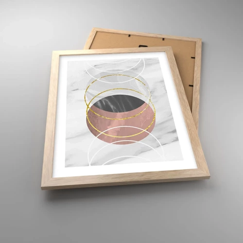 Poster in light oak frame - Music of the Spheres - 30x40 cm