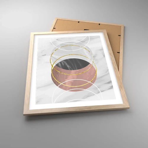 Poster in light oak frame - Music of the Spheres - 40x50 cm