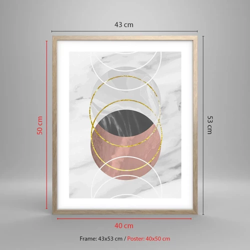 Poster in light oak frame - Music of the Spheres - 40x50 cm