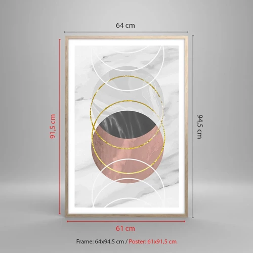 Poster in light oak frame - Music of the Spheres - 61x91 cm