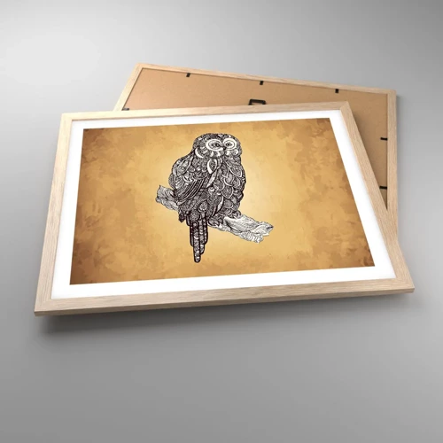 Poster in light oak frame - Mysterious Ornaments of Wisdom - 50x40 cm