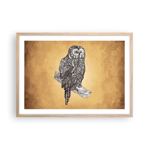 Poster in light oak frame - Mysterious Ornaments of Wisdom - 70x50 cm