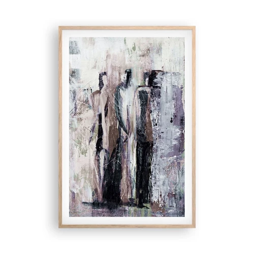 Poster in light oak frame - Mysterious Trio - 61x91 cm