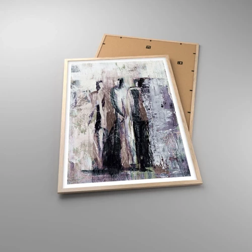 Poster in light oak frame - Mysterious Trio - 61x91 cm