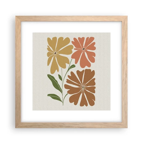 Poster in light oak frame - Nature and Geometry - 30x30 cm