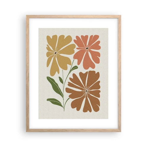 Poster in light oak frame - Nature and Geometry - 40x50 cm