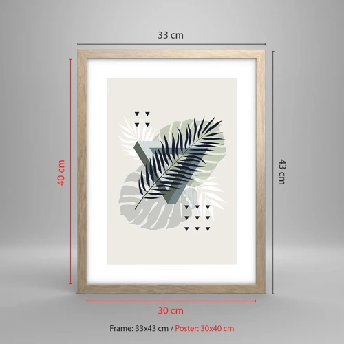 Poster in light oak frame - Nature and Geometry - Two Orders? - 30x40 cm