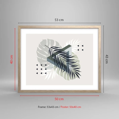 Poster in light oak frame - Nature and Geometry - Two Orders? - 50x40 cm