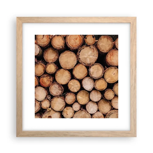 Poster in light oak frame - New Beginning - 30x30 cm