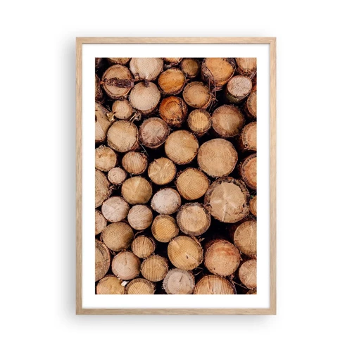 Poster in light oak frame - New Beginning - 50x70 cm