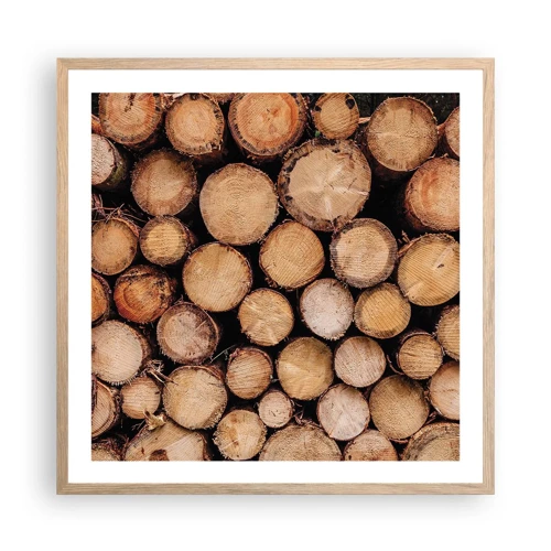 Poster in light oak frame - New Beginning - 60x60 cm