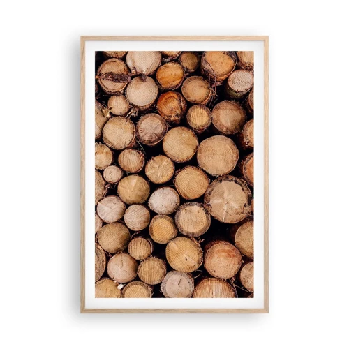 Poster in light oak frame - New Beginning - 61x91 cm