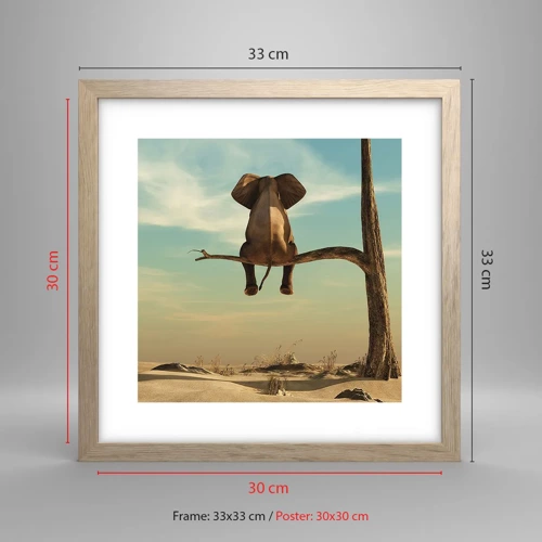 Poster in light oak frame - New Point of View - 30x30 cm