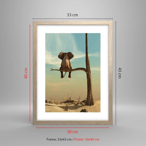 Poster in light oak frame - New Point of View - 30x40 cm