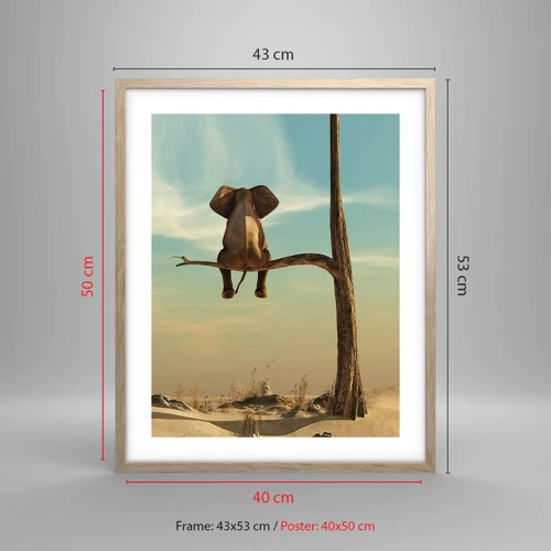 Poster in light oak frame - New Point of View - 40x50 cm