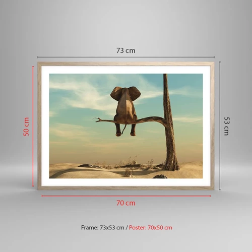 Poster in light oak frame - New Point of View - 70x50 cm