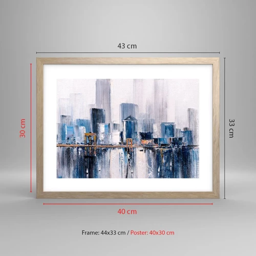 Poster in light oak frame - New York Impression - 40x30 cm