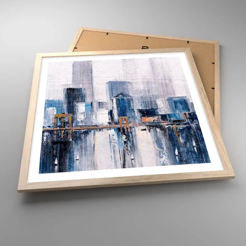 Poster in light oak frame - New York Impression - 50x50 cm