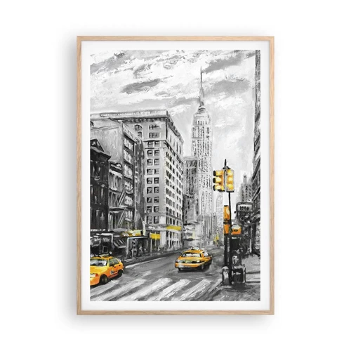 Poster in light oak frame - New York Tale - 70x100 cm